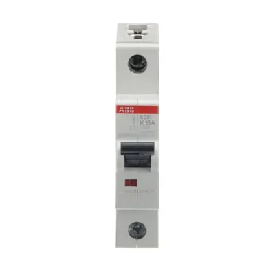 ABB Leitungsschutzschalter S201-K16 | 16A | 1-polig | K-Charakteristik | 6kA | 230V AC | 1TE | System pro M compact