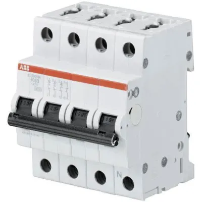 ABB Leitungsschutzschalter S203-K20NA 2CDS253103R0487 | 3+N 20A | K-Charakteristik | 400V | 6kA | 4TE | AC | IP20