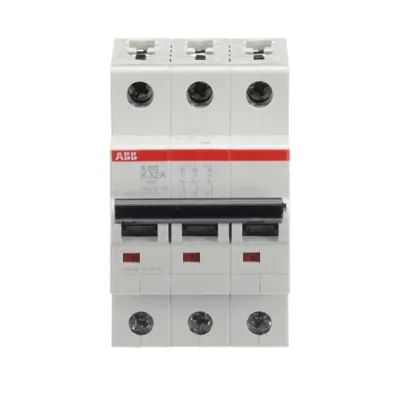 ABB Leitungsschutzschalter S203-K32 | 3-polig | 32A | Typ K | 6kA | 400V AC | System pro M compact | IP20 | Hutschiene