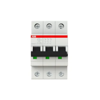 ABB Leitungsschutzschalter S203-K63 | 3-polig | K-Charakteristik | 63A | 400V AC | 6kA | Pro M Compact | IP20