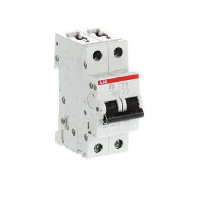 ABB Leitungsschutzschalter S202-B25 / 2CDS252001R0255 | 2-polig | B 25A | 400V AC | 6kA | Compact | 2TE | Bunt