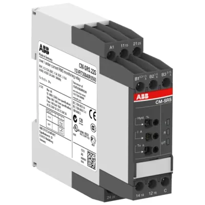 ABB Stromüberwachungsrelais CM-SRS.21P | Stromwächter 1-phasig | 24-240V AC/DC | 0,003-1A | 2 Wechsler