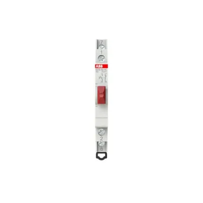 ABB Taster E215-16-11C | 1NO+1NC | 16A | 250V AC/DC | 0,5 TE | Schliesser Öffner | Reiheneinbau | rot