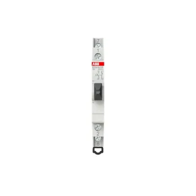 ABB Taster E215-16-11F | REG Schalter 1 Schließer 1 Öffner | 16A 250V | 0,5TE | Schwarz | IP20