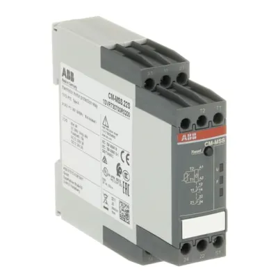 ABB Thermistor-Motorschutzrelais CM-MSS.22S | Temperaturrelais 24V AC/DC | 2 Wechsler | 1 Messkreis | Schraubanschluss