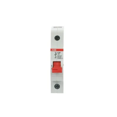 ABB Stotz Lasttrennschalter E201/16R 1-polig 16A 230V grau/rot | DIN-Schiene | 2CDE281001R0016