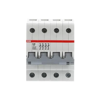 ABB Trennschalter E204/125G | Lasttrennschalter 4-polig 125A 400V | DIN-Schiene | Ausschalter | grau