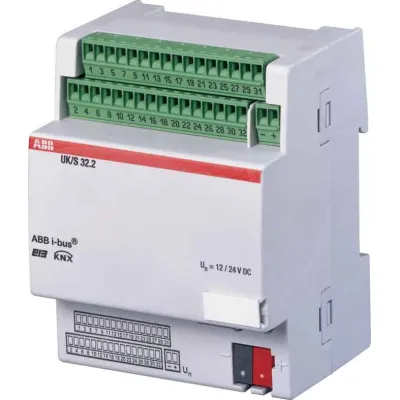 ABB Universal E/A-Konzentrator UK/S 32.2 | KNX | 32 Eingänge | 32 Ausgänge | REG | 12-24V DC | LED-Ansteuerung | IP20