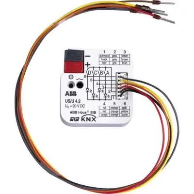 ABB Universal-Schnittstelle US/U 2.2 GHQ6310074R0111 | KNX Binäreingang 2-fach | Unterputz | LED-Steuerung | IP20