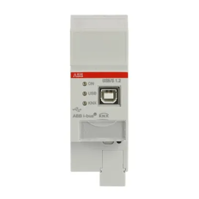 ABB KNX USB-Schnittstelle USB/S 1.2 | 2CDG110243R0011 | REG Hutschiene | Busankoppler | mit LED-Anzeige | weiß