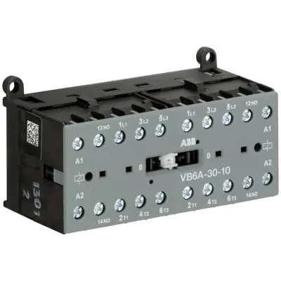 ABB Wendeschütz VB6A-30-10-80 | 4kW AC-3 400V | 220-240V 50/60Hz | Schraubanschluss | kompakt