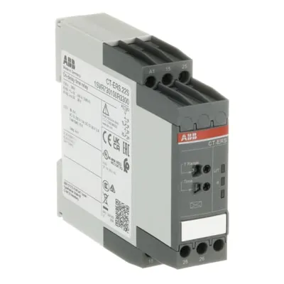 ABB Zeitrelais CT-ERS.22S / 1SVR730100R3300 | 24–240V AC/DC | ansprechverzögert | Zeitbereich 0,05s–300h | 22,5mm | bunt