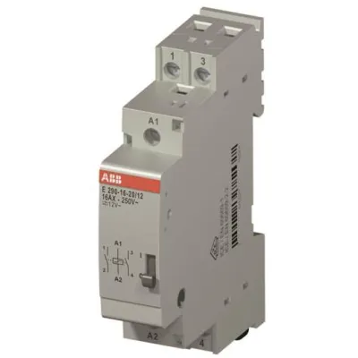 ABB Stromstoßschalter E290-16-20/12 | 12V AC | 16A | 2 Schließer | 1TE | leise | max. 3000W | Einbautiefe 68mm