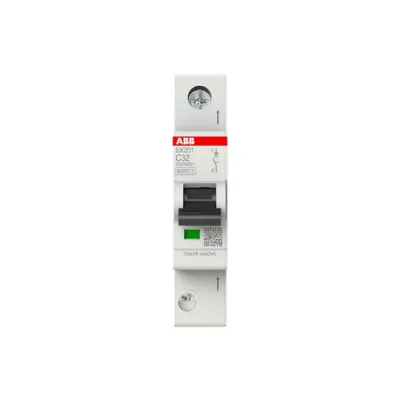 ABB Leitungsschutzschalter SX201-C32 | Sicherungsautomat 32A 1-polig C-Charakteristik | 230V AC | 6kA | IP20 | Flexline