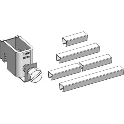 ABB Einspeiseklemmen-Satz VS157EK 2CPX038794R9999 | 120qmm | für 12–30mm Sammelschiene | Klemmenbreite 23,5mm | bunt