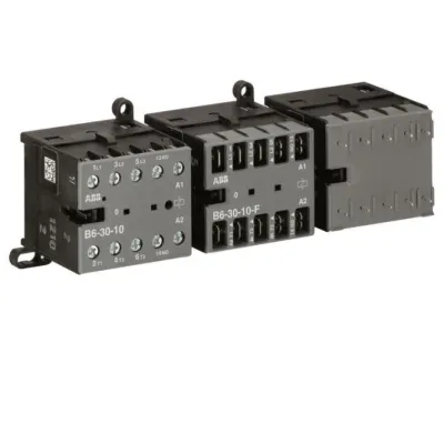 ABB Wendeschütz VB6-30-10-01 | 4kW | AC 24V 50Hz | 3S+1S | Schraubanschluss | IP20 | Kompakt