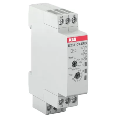 ABB Zeitrelais CT-ERD.22 | 1SVR500100R0100 | ansprechverzögert | 2 Wechsler | 24-240V AC/DC | 0,05s-100h | Hutschiene