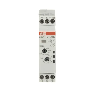 ABB Zeitrelais rückfallverzögert CT-AHD.12 | 1SVR500110R0000 | 24-240V AC/DC | 0,05s-100h | 1 Wechsler | 17,5mm