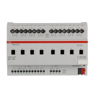 ABB Schalt-/Dimmaktor SD/S 8.16.1 | KNX REG | 8-fach | 16A | 1-10V Schnittstelle | Hutschiene | Handbedienung | IP20