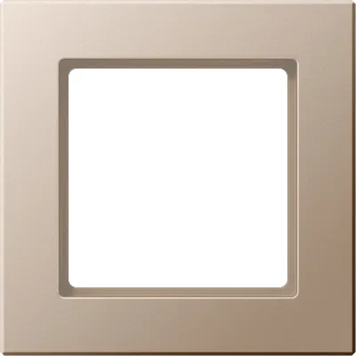 JUNG Rahmen 1-fach AC581CH | Abdeckrahmen Unterputz | Serie A creation | Duroplast glänzend | champagner | 84x84 mm