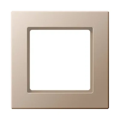 JUNG Rahmen 1-fach AC581CH | Abdeckrahmen Unterputz | Serie A creation | Duroplast glänzend | champagner | 84x84 mm