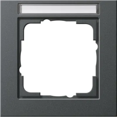 GIRA Abdeckrahmen 1-fach E2 109123 | Beschriftungsfeld | bruchsicher | Kunststoff | anthrazit | Unterputz | IP20