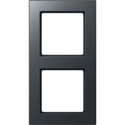 JUNG Rahmen 2-fach AC582BFANM | Abdeckrahmen Unterputz | waagerecht & senkrecht | bruchsicher | anthrazit matt