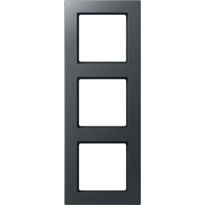 JUNG Rahmen 3-fach AC583BFANM | Abdeckrahmen Unterputz | bruchsicher Thermoplast | waagerecht & senkrecht | anthrazit