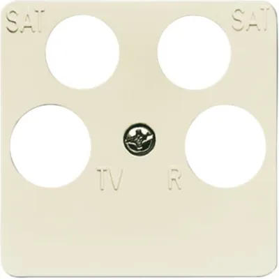 Busch-Jaeger Zentralscheibe 4-fach | Antennensteckdose | 1743/10-04-212 | Duro 2000 SI | UP | weiß | IP20