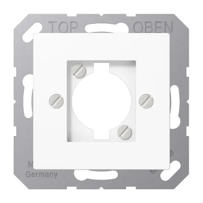 JUNG Abdeckung XLR-Steckdose A568-1BFWW | Lautsprecher-Steckverbinder | Thermoplast | alpinweiß