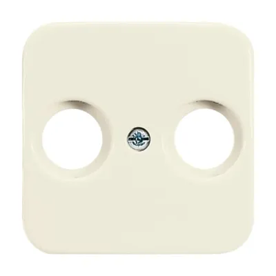 Busch-Jaeger Zentralscheibe 2531-212 | Abdeckung Antennensteckdose 2-fach | Unterputz | Thermoplast | glänzend | weiß
