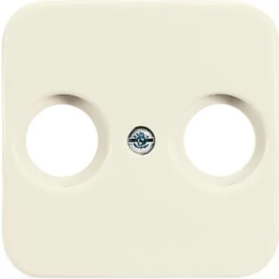 Busch-Jaeger Zentralscheibe 2531-212 | Abdeckung Antennensteckdose 2-fach | Unterputz | Thermoplast | glänzend | weiß