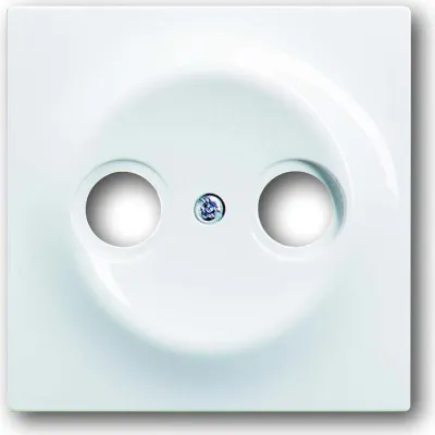 Busch-Jaeger Zentralscheibe 1743-74 | Abdeckung Antennensteckdose | 2-fach | Unterputz | Kunststoff | alpinweiß