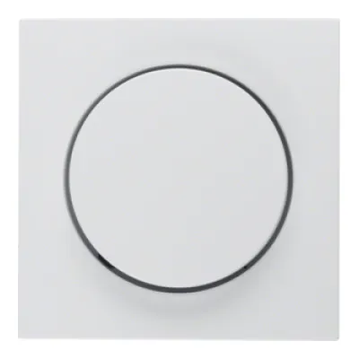 Berker Zentralstück mit Regulierknopf 11371909 | Drehdimmer Abdeckung S.1/B.3/B.7 | Kunststoff | matt | polarweiß