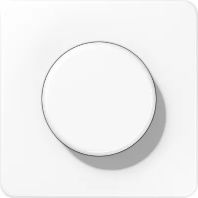 JUNG Abdeckung für Drehdimmer CD1540WW | Drehknopf | Duroplast glänzend | Klemmbefestigung | IP44 | alpinweiß | RAL 9010
