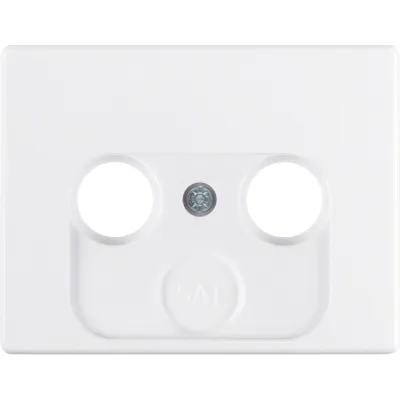 Berker Zentralplatte Arsys 12010179 | Antennen-Steckdose 2-/3-Loch | SAT | Unterputz | Kunststoff | polarweiß glänzend