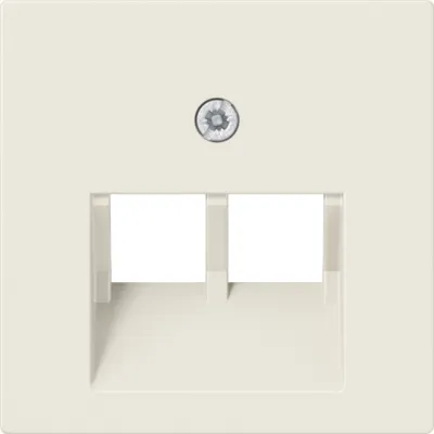 JUNG Abdeckung für Datendose A569-2BFPLUA | UAE/IAE 2-fach | bruchsicher | Schraubbefestigung | Kunststoff | cremeweiß