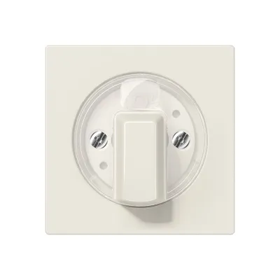 JUNG Abdeckung für Drehschalter A1541 | Zentralplatte Jalousie | Duroplast glänzend | IP44 | cremeweiß (RAL 1013)