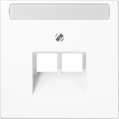 JUNG Abdeckung für IAE/UAE-Anschlussdose LS969-2NAUAWW | 2x8-polig | mit Beschriftungsfeld | Kunststoff | alpinweiß