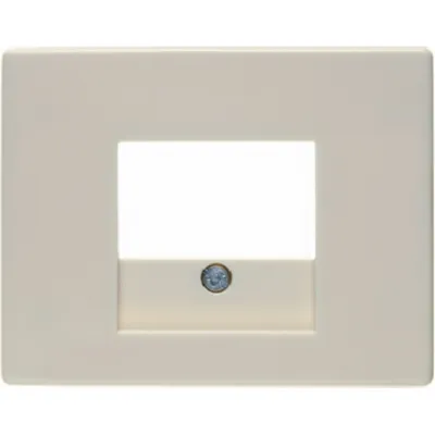Berker Zentralplatte 10350102 | TAE-Steckdose Abdeckung | Arsys Serie | Kunststoff glänzend | cremeweiß RAL 1013