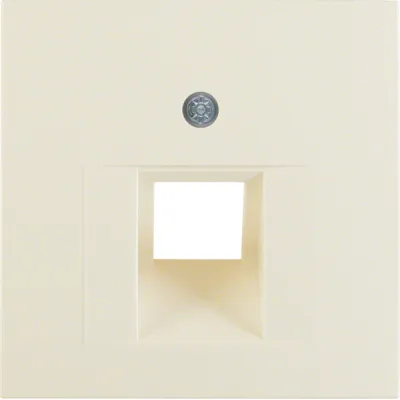 Berker Zentralplatte 1-fach 14078982 | für UAE-Steckdose | 45° Schragauslass | Unterputz | Thermoplast | weiß glänzend