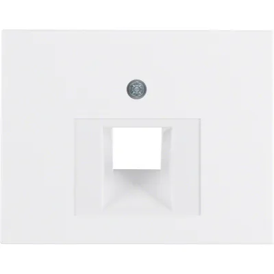 Berker Zentralstück UAE-Steckdose | K.1 14077009 | 1-fach | schräger Auslass | Kunststoff glänzend | polarweiß