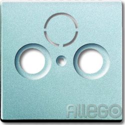 Abdeckung Radio/TV/SAT 2f future linear, alusilber