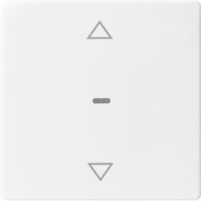 Berker Abdeckung Tastsensor 1fach 80961229 | Pfeil-Symbol | Q.x Serie | Kunststoff matt | Jalousie | polarweiß RAL 9010