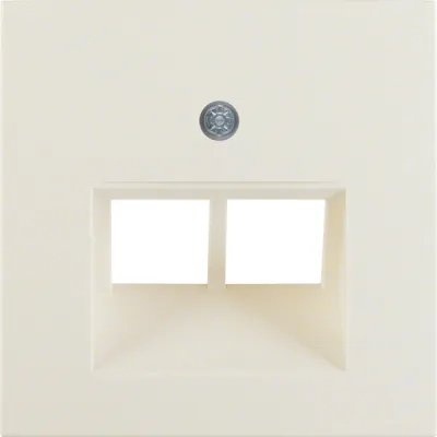 Berker Zentralplatte | 2-fach UAE/IAE | 45° Schragauslass | Unterputz | Kunststoff cremeweiß