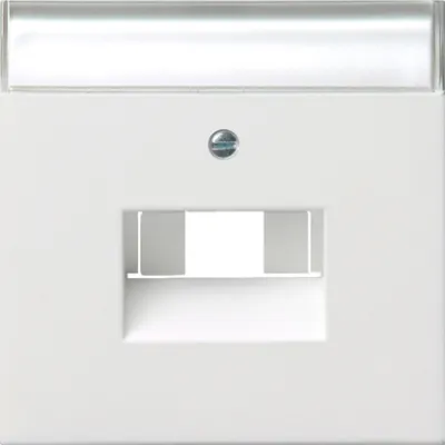 GIRA Zentralplatte UAE/IAE 0284112 | ISDN Abdeckung mit Beschriftungsfeld | Unterputz | Kunststoff | reinweiß glänzend