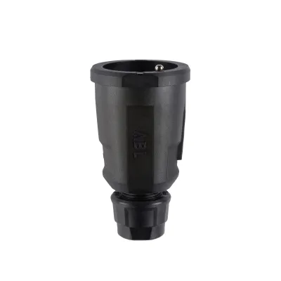 ABL Schutzkontaktkupplung 1580 | Hightech | 100000088 | IP20 | gerade | Schraubklemme | Elamid Kunststoff | schwarz