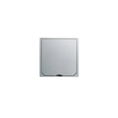 ABL Oberteil mit Klappdeckel 1632ESM | Einbaurahmen 112x112 mm | Edelstahl matt | IP41 | Metall-Kokillenguss | Abdeckung