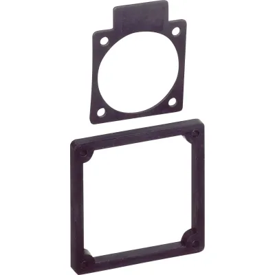 ABL Gummidichtung 8632316 für Einbausteckdosen | 61,5x50x1,5 mm | Loch Ø43 mm | 1-fach | Gummi | schwarz