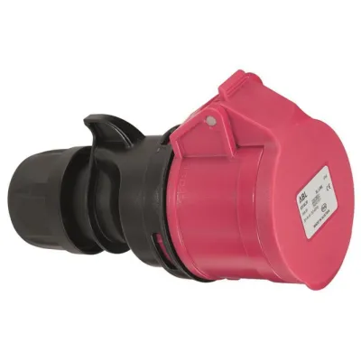 ABL CEE Kupplung K52SL30 | 32A 5-polig IP44 400V 6h | schraubenlos | Schnellverschluss | spritzwassergeschützt | rot